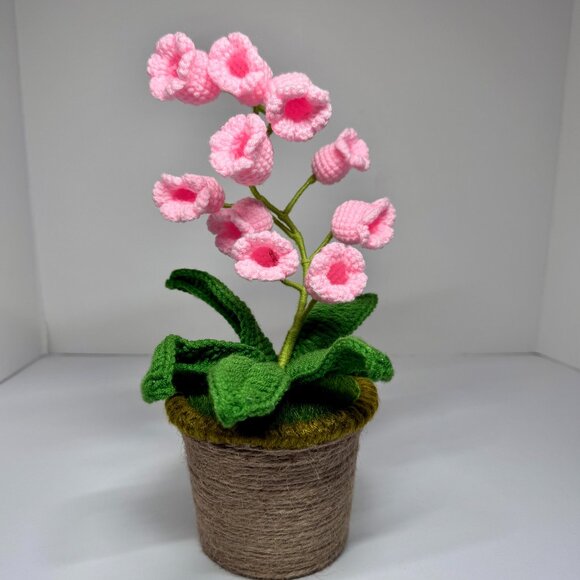 Lily of The Valley Crochet Flower that Lights up, Posable - Picture 1 of 11